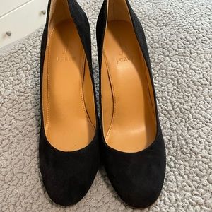 J Crew black suede pumps